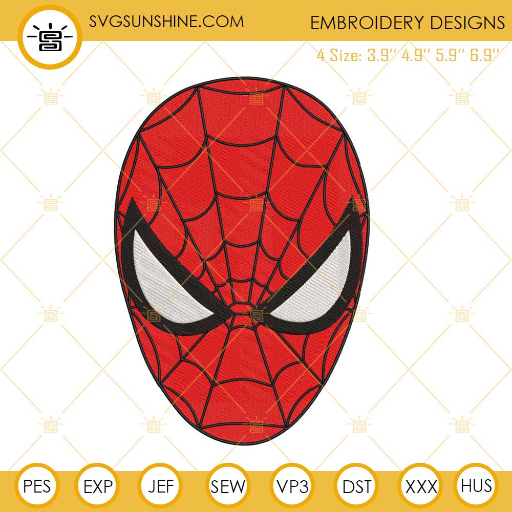 Spider Man Face Machine Embroidery Designs