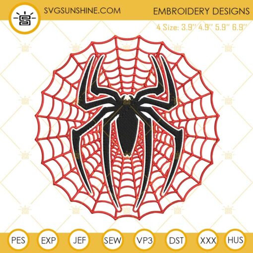 Spiderman Embroidery Designs, Spider Embroidery Design File