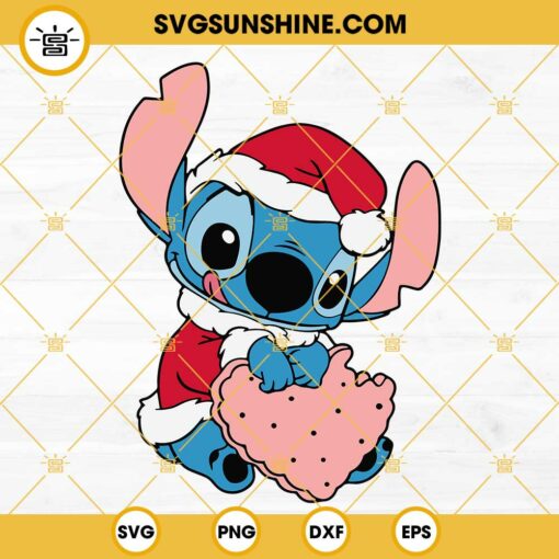 Stitch Christmas SVG, Stitch Santa Hat SVG, Disney Christmas SVG