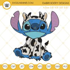 Stitch Cow Embroidery Designs, Stitch Machine Embroidery Designs File