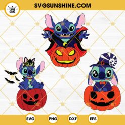 Stitch Halloween SVG Bundle, Stitch Pumpkin SVG, Witch Stitch SVG, Disney Stitch Halloween SVG