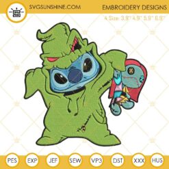 Stitch Oogie Boogie Sally Embroidery Designs, Oogie Boogie Halloween Embroidery Design File