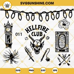 Stranger Things 4 SVG Bundle, Hellfire Club SVG, Vecna SVG PNG DXF EPS Vector Clipart