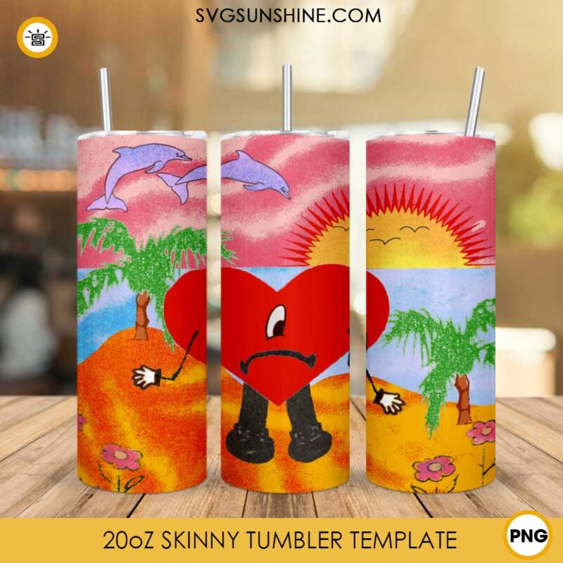 Bad Bunny Un Verano Sin Ti Tumbler Wrap Design PNG File Digital Download