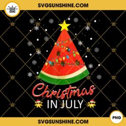 Watermelon Christmas Tree PNG, Christmas In July PNG, Funny Summer Vacation PNG