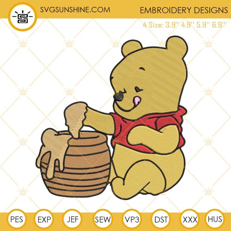 Winnie The Pooh Embroidery Designs, Winnie The Pooh Machine Embroidery Designs