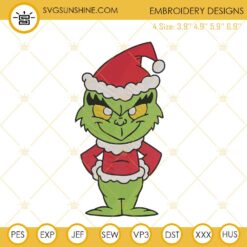 Baby Grinch Embroidery Designs Files