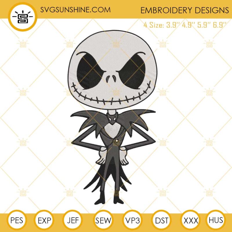 Baby Jack Skellington Embroidery Designs, Jack Skellington Embroidery Design File