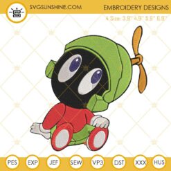 Baby Marvin The Martian Embroidery Designs, Space Jam Embroidery Design File