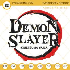 Demon Slayer Kimetsu No Yaiba Embroidery Designs Files