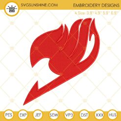 Fairy Tail Logo Embroidery Designs, Fairy Tail Embroidery Design File