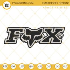 Fox Racing Logo Embroidery Designs Files