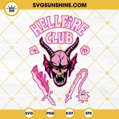 Hellfire Club Pink Girl SVG, Stranger Things Season 4 Hellfire Club SVG PNG DXF EPS