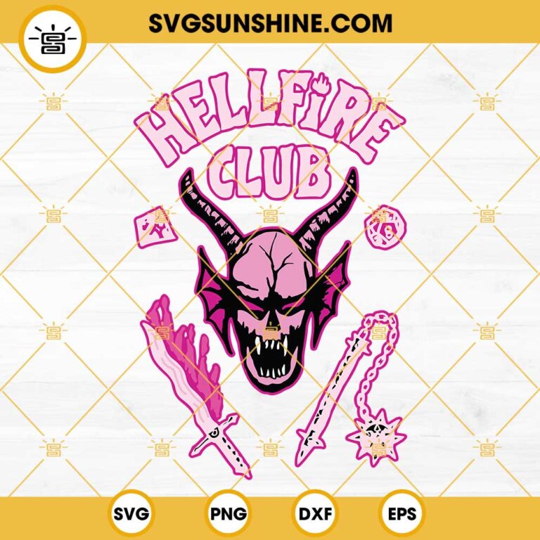 Hellfire Club Pink Girl SVG, Stranger Things Season 4 Hellfire Club SVG ...