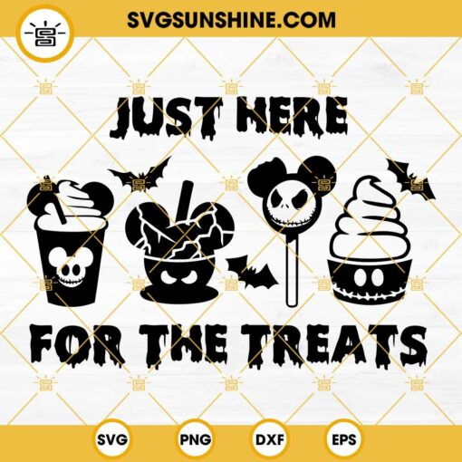 Just Here For The Treats SVG, Disney Halloween SVG, Snack Goals Halloween Treats SVG, Halloween Kids SVG