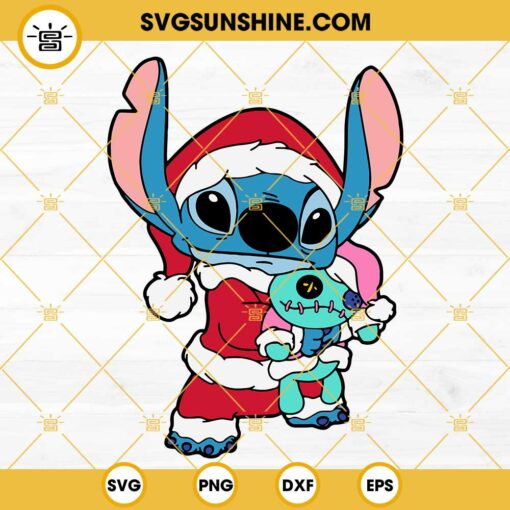 Stitch And Scrump Christmas SVG PNG DXF EPS Cut Files For Cricut Silhouette