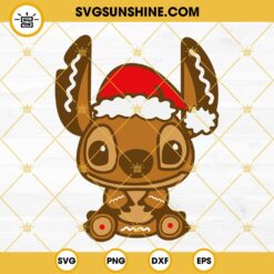 Stitch Gingerbread Cookie SVG, Gingerbread Stitch SVG, Stitch Christmas SVG