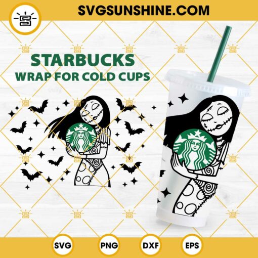 Sally Full Wrap Starbucks Cup SVG, Halloween Starbucks SVG, Sally Starbucks SVG