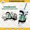 Full Wrap Horror Movies Starbucks Cup SVG, Halloween Full Wrap For Starbucks Cold Cup SVG