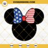 Minnie Mouse American Flag Bow SVG PNG DXF EPS Cricut