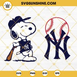 Snoopy New York Yankees SVG PNG DXF EPS Cut Files