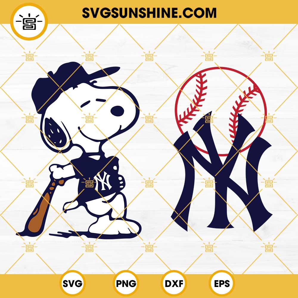 New York Yankees Snoopy Custom Name Baseball Jersey - USALast