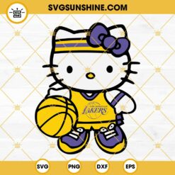 Hello Kitty LA Lakers SVG, Los Angeles Lakers SVG, Kitty Lakers SVG