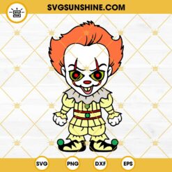 Baby Pennywise SVG, Cute Pennywise Chibi SVG, Halloween Horror Clown SVG