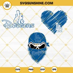 La Dodgers Baseball SVG, Mickey Hands Dodgers SVG, Dodgers Sugar Skull SVG, La Dodgers Heart SVG