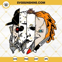 Horror Friends Halloween SVG, Halloween Horror Movie Killers SVG, Scary Friends SVG