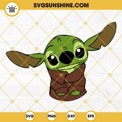 Stitch Baby Yoda SVG PNG DXF EPS, Stitch SVG Baby Yoda SVG