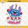 Stitch Birthday Cake SVG, Happy Birthday Stitch SVG, Disney Birthday SVG PNG DXF EPS Clipart
