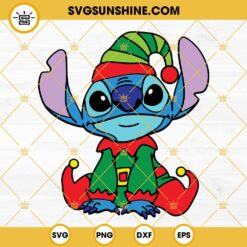 Stitch Elf SVG, Christmas Elf SVG, Stitch Christmas SVG, Elf SVG