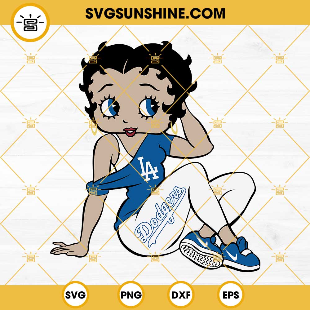 La Dodgers Betty Boop SVG, La Dodgers Girl SVG, La Dodgers