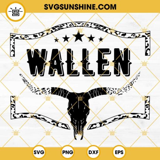 Wallen Bull Skull SVG PNG DXF EPS Cut Files For Cricut Silhouette
