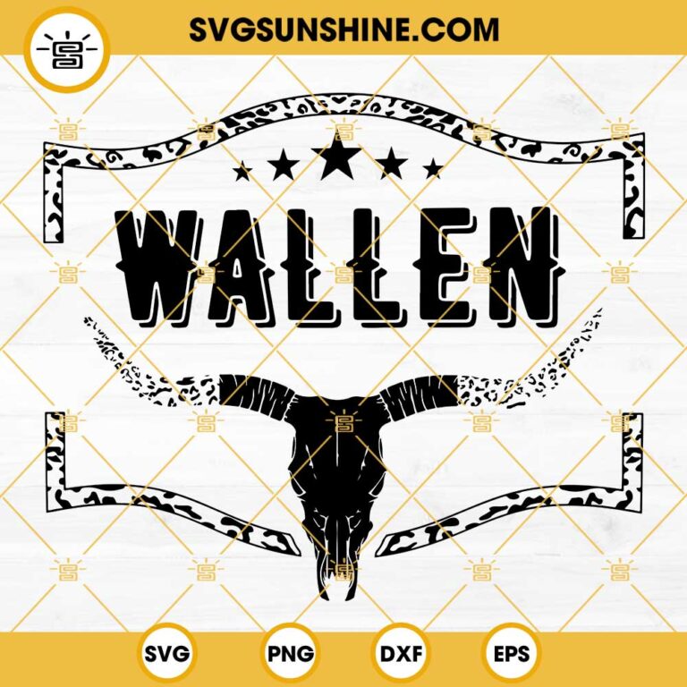 Wallen Bull Skull SVG, Morgan Wallen SVG, Country Music SVG