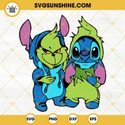 Baby Grinch And Stitch SVG PNG DXF EPS Cut Files For Cricut Silhouette