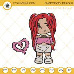 Baby Karol G Red Hair Embroidery Designs Files
