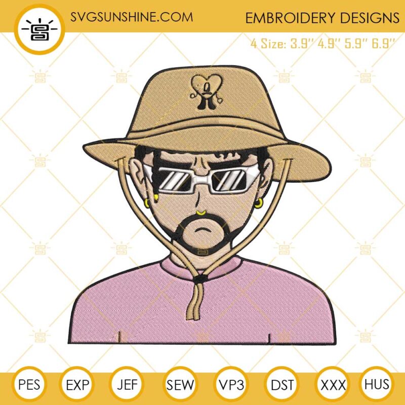 Bad Bunny Embroidery Designs Files