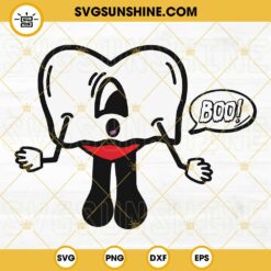 Bad Bunny Heart Boo Ghost Halloween SVG PNG DXF EPS Cricut