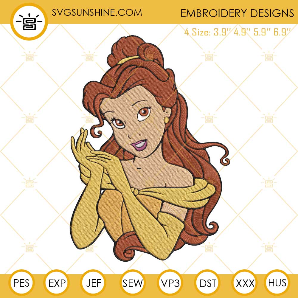 Belle Beauty And The Beast Machine Embroidery Design File