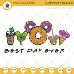 Best Day Ever Halloween Embroidery Designs, Disney Halloween Snacks Embroidery Pattern