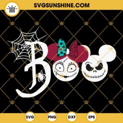 Boo Jack And Sally SVG, The Nightmare Before Christmas SVG, Happy Halloween SVG