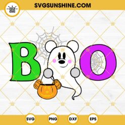 Boo Mickey Ghost Halloween SVG, Boo SVG, Halloween SVG Files For Cricut