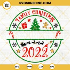 Christmas Family Shirt SVG, Family Christmas 2022 SVG, Christmas Family Name SVG PNG DXF EPS Cut Files