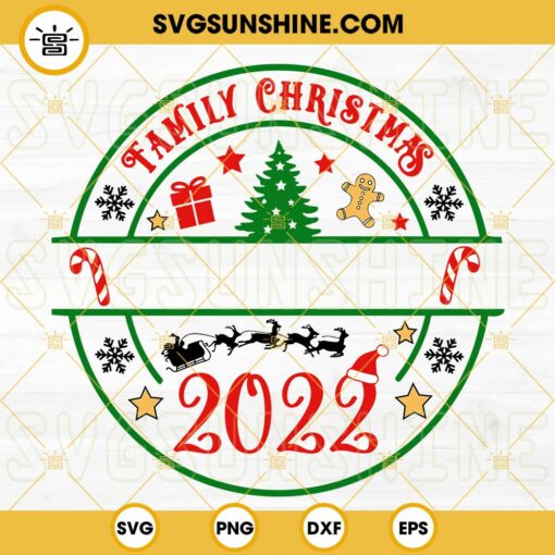 Christmas Family Shirt SVG, Family Christmas 2022 SVG, Christmas Family Name SVG PNG DXF EPS Cut Files