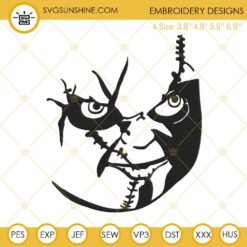 Chucky Face Embroidery Designs Files