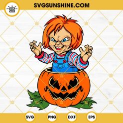 Chucky Pumpkin Halloween SVG, Chucky SVG, Chucky Horror Movie Killer SVG PNG DXF EPS Cricut