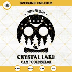 Crystal Lake Camp Counselor SVG, Jason Mask SVG, Horror Movie Halloween SVG
