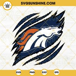 Denver Broncos Ripped Claw SVG, Denver Broncos SVG, Broncos SVG PNG DXF EPS Cut Files For Cricut Silhouette